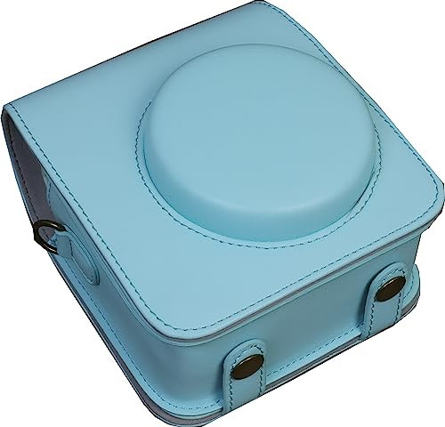 Mini 12 Camera Case, Zakao PU Premium Fullbody Protective Leather Camera Case Bag for Fujifilm Fuji Instax Mini 12 Mini90 with Shoulder Strap (Blue)