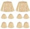 Axaooqeld 10 piezas espantapájaros paja rafia material espantapájaros accesorios de disfraz decoración rafia cuello brazo y tobillera