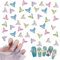 3D Nail Charms,100PCS Mixed Colors Mermaid Tail Shaped Aurora Nail Crystal Gems,Flatback Nail Rhinestones Nail Accessories for DIY Nail Art Decorations Crafts Jewelry Making