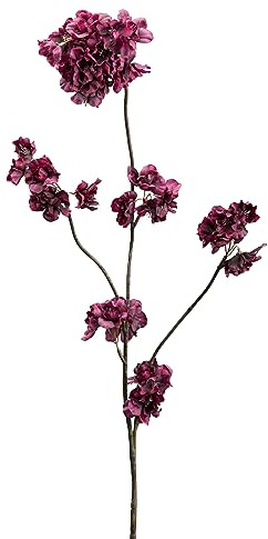 creativ home Künstlicher Blütenzweig 87cm Fuchsia Purple. Japanischer Zweig ähnlich Kirschblüte Apfelblüte Pfirsichblüte
