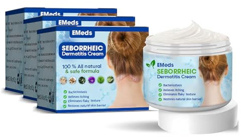 CC™ Seborrhoische Dermatitis-Creme, Behandlung von Follikulitis, Psoriasis-Kopfhautcreme, Anti-Juckreiz-Creme zur beruhigenden Linderung, wirksame Linderung trockener Kopfhaut, Schuppen (3PC)