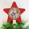 Wanapix | Holz Christbaumspitze Stern mit Foto und Texte | Personalisierter Weihnachtsbaumspitze | Flacher Christbaumstern | 17x25 cm | Weihnachtskranz