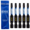 Rennie Tool Company 5 x Rennie Tools 50 mm langes T15 TX15 Schlagschrauber-Bit-Set. Hochleistungs-Magnet-Torx-Schraubendreher-Bit-Set. Schwarzoxidbeschichtete Torx-Schlagschrauber-Bits. Torx-Bit-Set.