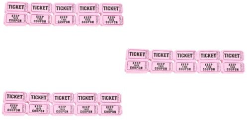 Tofficu 300 Stk Lotterie-ziehungsscheine Etiketten Lose Tickets Für Die Tombola Tickets in Großen Mengen Eintrittskarte Für Veranstaltungen Karnevalskarten Rosa Kinokarte Papier Hochzeit