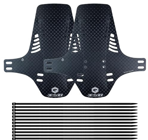Paraspruzzi per Bicicletta MTB, 2 Pezzi Parafanghi per Bici, Parafango MTB Anteriore E Posteriore,2 Pezzi Parafango MTB con 12 Pezzi Cavo di Collegamento(Nero),per Ciclismo/Corsa/Mountain Bike.