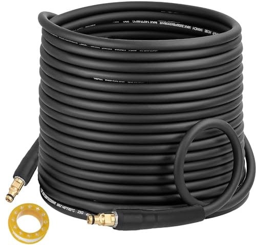 20M/64FT High Pressure Washer Replacement Hose for Kärcher K Series Domestic Pressure Washers K2, K3, K4, K5, K7, Accessories Extension Water Clean Pipe, Click Type Plug Quick Connector