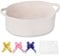 COMSE Small Woven Basket with Gift Bags and Ribbons, Gift Basket Empty, Nursery Organisers Storage for Baby Toy, Cotton Rope, 30.5 x 20 x 13 CM, White