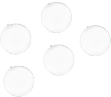 OFFSCH 5-teilige Ball-Weihnachtsbaum-anhänger-Ornamente Aus Kunststoff Transparent Und Befüllbar Für Süßigkeiten Kleine Und Ornamente Als Weihnachtsdeko Partys Bankette Und Hochzeiten