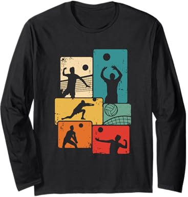 Volleyballspieler Vintage Volleyball Langarmshirt