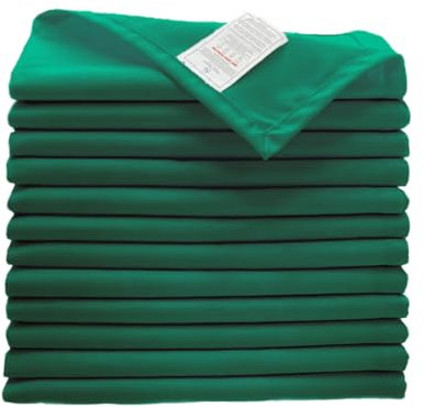 Sweet Needle Bottle Green Cloth Napkins Set, High absorbency for spills, washable, resistant to wrinkles, reusable. Use for everyday dining, special occasion and events (Pack of 12)