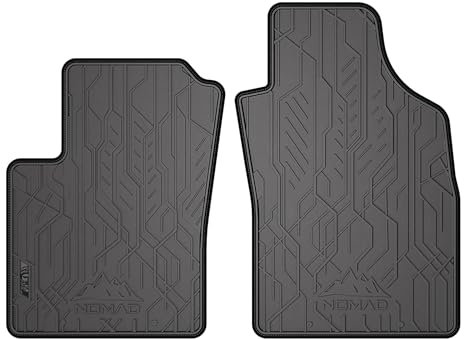 MOTOS Gummimatten vorne passend für Fiat 500 ab 2007 Hatchback, erste Sitzreihe Robuste und flexible Fussmatten Auto, kompatibel mit Befestigungssystem, Eingebaute Stopper, Praktische Ränder, Rutschfe