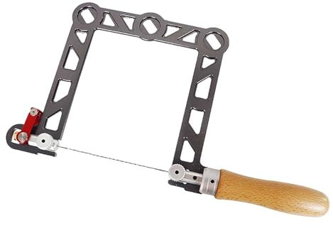 Toplionace U Typ Laubsäge mit Rahmen Aus Aluminiumlegierung und 130mm Ersatz Diamantdraht Sägeblatt, Holzbearbeitungs Schneidwerkzeug für Holz, Bretter, Kunststoff