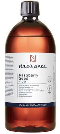 Naissance Aceite de Semillas de Frambuesa (No. 251) 900ml - Prensado en Frío, Natural, Vegano - Para Cuerpo, Cara, Piel, Pelo, Uñas