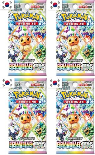 Bundle aus BB-Toy-Trades Toploader & 4 Pokemon Terastal Festival ex Booster Packs sv8a - KOREANISCH/Korean NEU & OVP