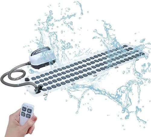 SJH Home Surfing Massage Bath Mat, 6-Speed Adjustable, Non-Slip, Inflatable Pillow, Wave Massage Mat, Bath Spa Mat for Muscle Relief