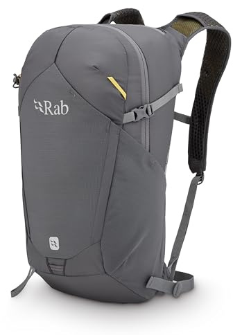 Rab Tygen Backpack - Graphene - 22L(Back - M) | Lightweight Breathable Daypack, for Travel, Hiking, & Commuting