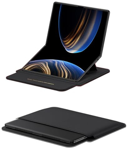 COQUE MateBook - Custodia pieghevole multifunzione, con supporto, borsa interna per Huawei MateBook, colore: nero