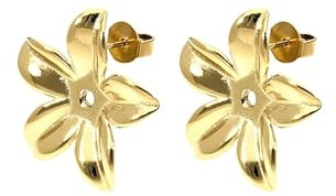 Qudo Ohrstecker Pescia für Qudo Aufsätze Ohrringe Edelstahl (gold)