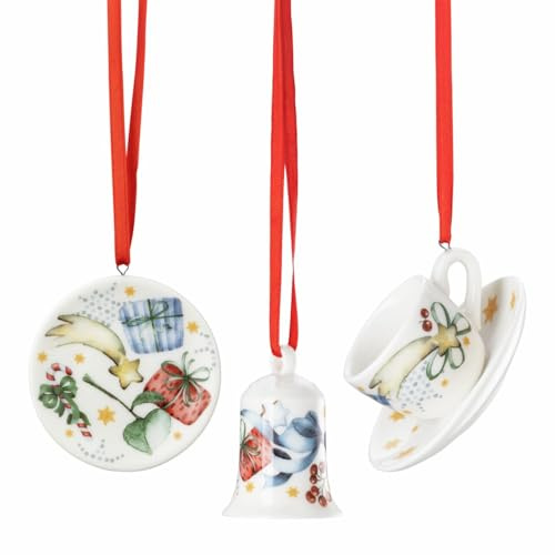 Hutschenreuther Weihnachten Sammelserie Weihnachtslieder 2025 Alle Jahre Wieder Mini-Set 3-teilig Tasse (Mini-Teller, Glocke, Tasse)