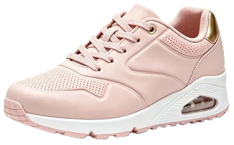 JOMIX Scarpe da Ginnastica Donna,Sneakers Traspiranti con Cuscino Ammortizzante,comode Scarpe da Camminata con Fori d’Aria,perfette per Fitness e Vita Quotidiana,Rosa,37 EU