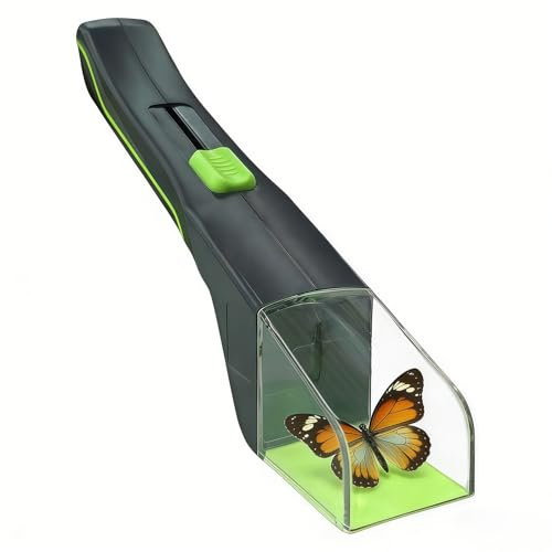 Insektenfänger, Spinnenfänger, Handfalle mit Klarem Sichtfenster, Giftfreie Humane Fanghilfe für Wespen, Käfer, Schmetterlinge und Spinnen (Grün)