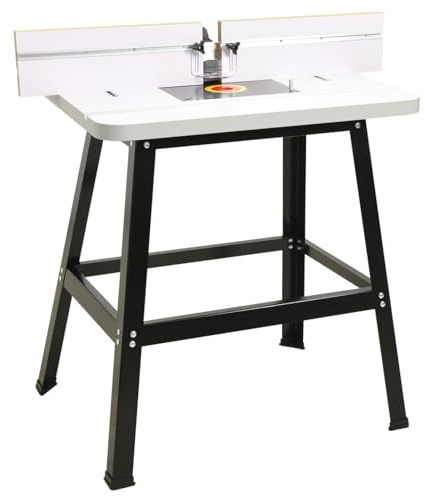 Gecheer Steel & MDF Router Table Stand - Convertible, Durable, 81x61x88cm - White/Black Model147836