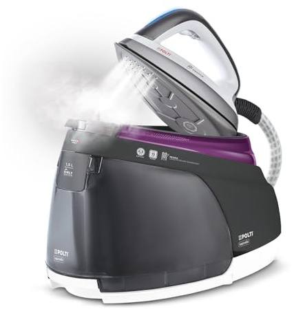 Polti La Vaporella XT125C, Ferro da Stiro a Vapore con Caldaia | Pressione 8 Bar, Autonomia Illimitata, Potenza 2630 W, Funzione ECO, Serbatoio 1,5 l, Colpo di Vapore 600 g, Nero e Viola