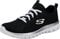 Skechers Graceful Get Connected, Sneaker Donna, Black Mesh White Trim, 38 EU