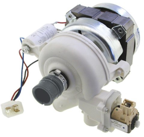 Easyricambi Motore lavastoviglie 058625 C00058625 Sostitutivo per INDESIT ARISTON - Motore Pompa Lavaggio per lavastoviglie 220V INDESCO 950R2I 75W 3 CONTATTI
