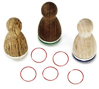 Stemplino® Ministempel® - Motiv: Kreis Kontur - Kreis Stempel Holzstempel Kinder Stempel Bullet Journal Stempel mit Kreis Motiv