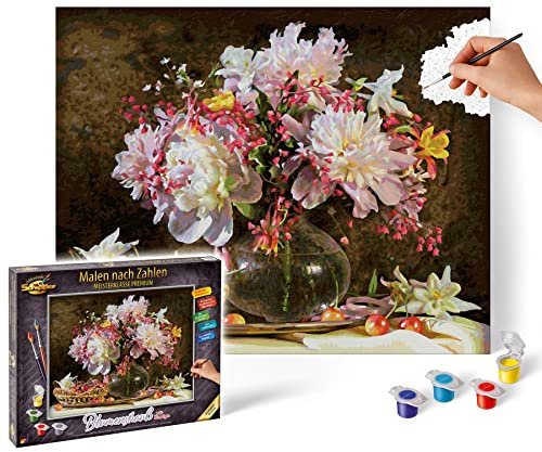 Schipper 609130773 Un bouquet de fleurs et de cerises peinture par numéro