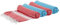Nicola Spring Turkish Cotton Bath Towels - 170 x 90cm - Blue/Red - Pack of 4 - Lightweight & Absorbent Large Adults Drying Beach Towel Bathroom Gym Cloth Sauna Hammam Shower Sheet