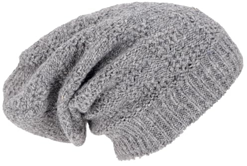 GURU SHOP Handgestrickte Lange Beanie Mütze, gefütterte Wollmütze, warm | Wollmütze mit Fleecefutter, handgestrickt, Unisex, komfortable Passform, fair gehandelt, wasserabweisend