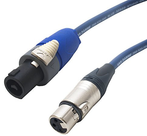 Speakon to Female XLR Loud Speaker Cable 2x2.5mm Conductor Size. 2 Pole Wire Neutrik Speakon connection (10m)