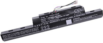 vhbw Akku kompatibel mit Acer Travelmate P259-G2-M-5311, P259-G2-M-534A, P259-G2-M-53CR Notebook (5200 mAh, 11,1 V, Li-Ion)