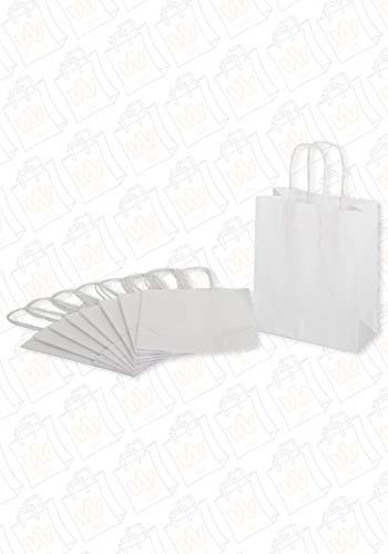 Papiertragetasche 18+8x22cm weiß Größe 100 Stück