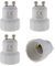 SeKi - GU10 Fassung auf E14 Fassung Lampensockel Adapter; Lampenadapter für LED Halogen und Energiespar Leuchtmittel, 312136, weiss