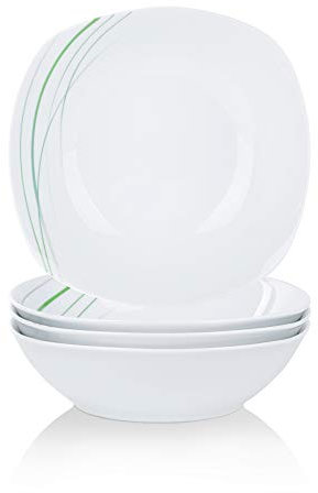 VEWEET AVIVA 4 Piezas 9 Ensaladas Cuencos de Porcelana Cuencos de Cereales
