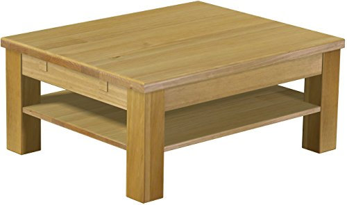 B.R.A.S.I.L.-Möbel Brasilmöbel Couchtisch Rio Classico 90x73 cm Brasil mit Ablage Wohnzimmertisch Holz Tisch Pinie Massivholz Stubentisch Beistelltisch Echtholz Größe und Farbe wählbar