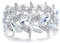 Clearine Pulsera de Mujer de Novia con Forma de Marquesa Elástica de Cristal con de Hoja,Color Claro Plata-Tono