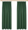 Deconovo Gardinen Blickdicht Verdunkelungsvorhänge Dicke Thermovorhänge mit Kräuselband, 183x168 cm(HöhexBreite), Waldgrün, 2er Set