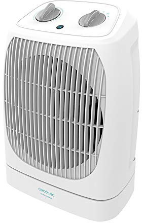 Cecotec Riscaldatore elettrico da bagno per il consumo energetico Pronto caldo 9870 Force Ruota 2000 W, Oscillazione, 2 livelli, 3 modalità operative, silenzioso, sistema di sicurezza, 15m2.