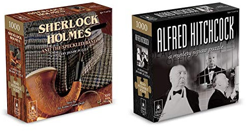 Sherlock Holmes and the speckled band - A Mystery Jigsaw Puzzle & 7215 Classic Mystery Jigsaw Puzzle-Alfred Hitchcock, Black, 1000