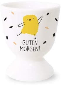 Grafik-Werkstatt 61482 Eierbecher mit Echtgold | Porzellan Becher | Guten Morgen