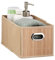 Relaxdays Aufbewahrungskorb Bambus, Badkörbchen rechteckig, faltbar, Regalkorb schmal, HBT: ca. 14 x 15 x 31 cm, Natur