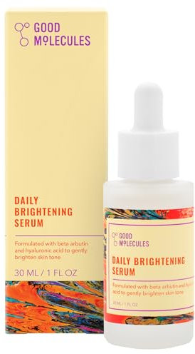 Good Molecules Daily Brightening Serum 30ml/1oz - Hydrating Facial Serum With Beta Arbutin And Hyaluronic Acid To Brighten, Moisturize, And Balance For Even Tone And Texture - Skin Care For Face