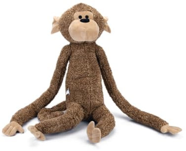 BZ PLUSH MONKEY VIK XL DOG TOY BROWN , 80X30X20 CM
