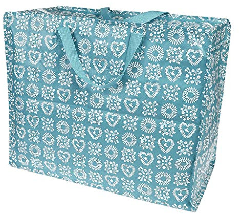 LS-LebenStil XXL Jumbo Bag Friendship Herz Blume 55cm Recycled Allzwecktasche Einkaufstasche