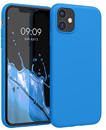kwmobile Case Compatible with Apple iPhone 11 Case - Soft Slim Protective TPU Silicone Cover - Radiant Blue