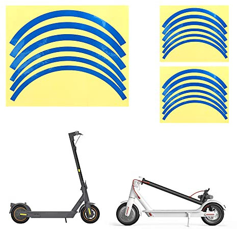 Fututech Reflektorband für Xiaomi M365 1S Pro Pro2 MI3 Aufkleber Elektroroller für Segway Ninebot Max G30 Max G30E LL E22 E25 E45 Zubehör Scooter (blau)